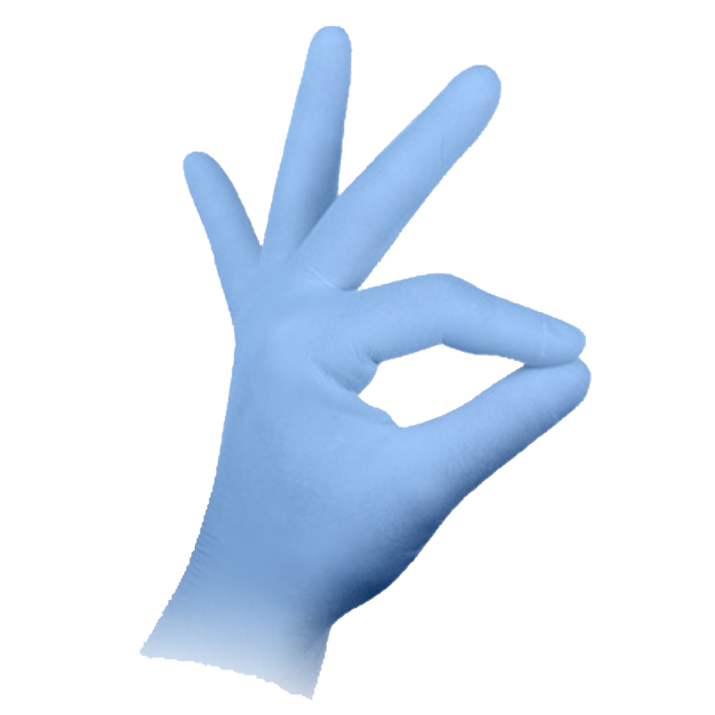 MEDICOM® SafeBasics™ True Fit Thin™ Gants en nitrile texturés sans poudre - Très grand (300) Bleu