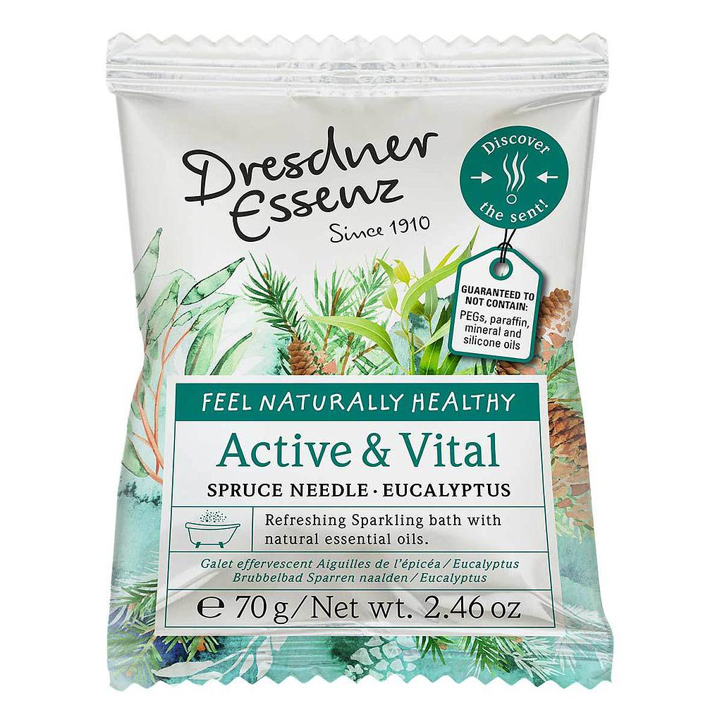 DRESDNER ESSENZ® Sparkling bath - Active &amp; Vital (Spruce Needle &amp; Eucalyptus - 70g