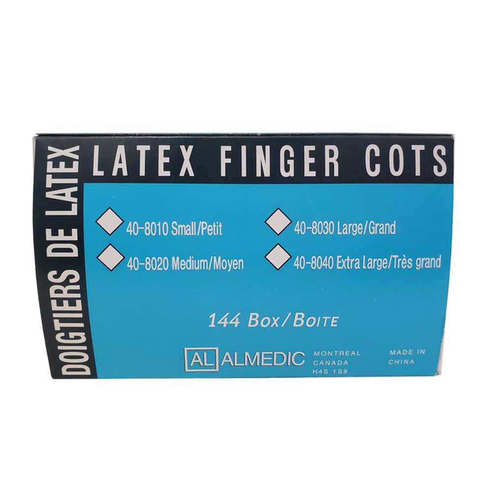 ALMEDIC®Doigtiers en latex (144) Moyen