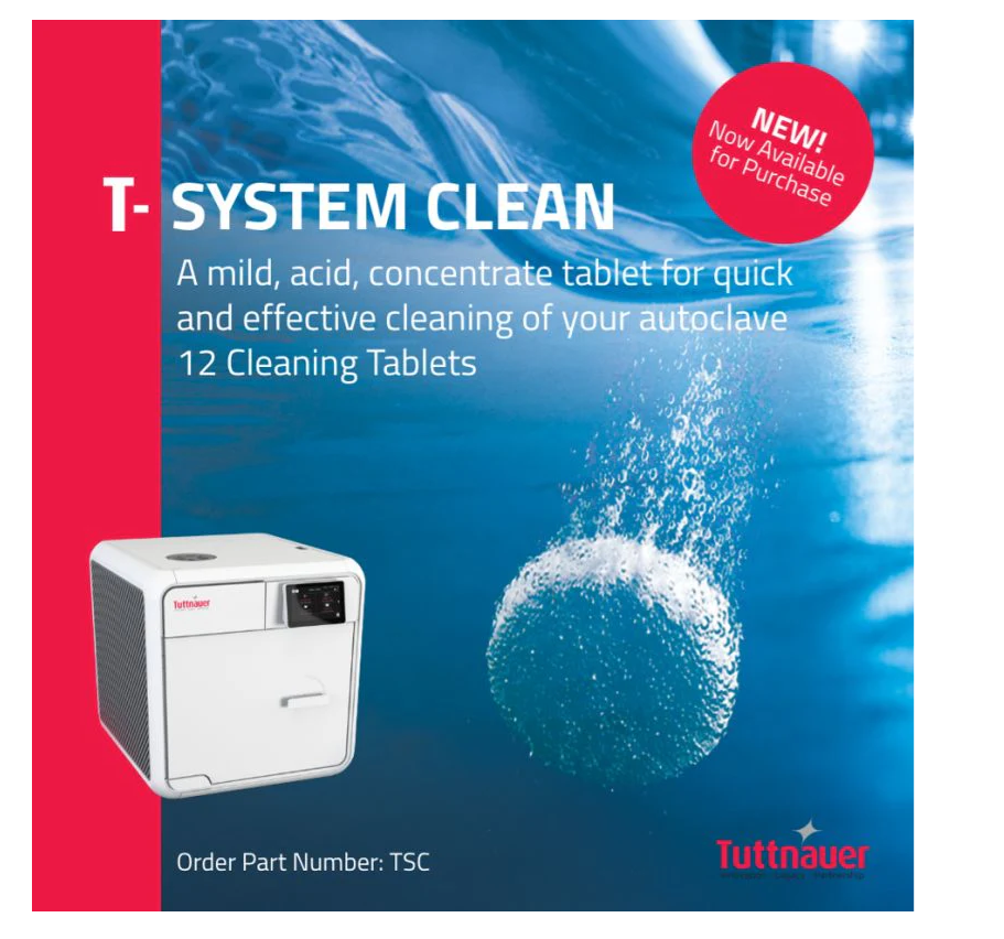 TUTTNAUER T-System Clean Tablets boxe of 12 (TSC-1) - for T-Edge