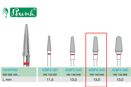 BUSCH® Carbide bur - Fine double cut