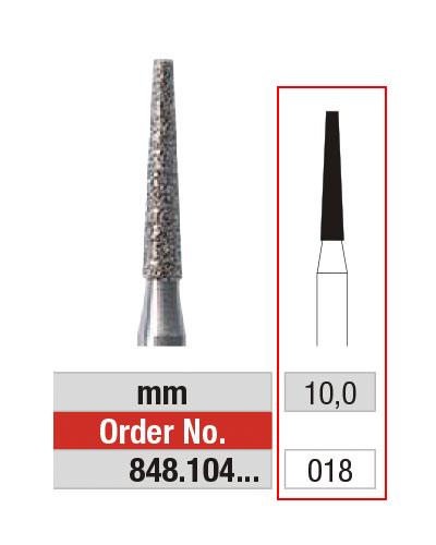 EDENTA® Needle diamond shaped bur w/ flat tip - medium grit