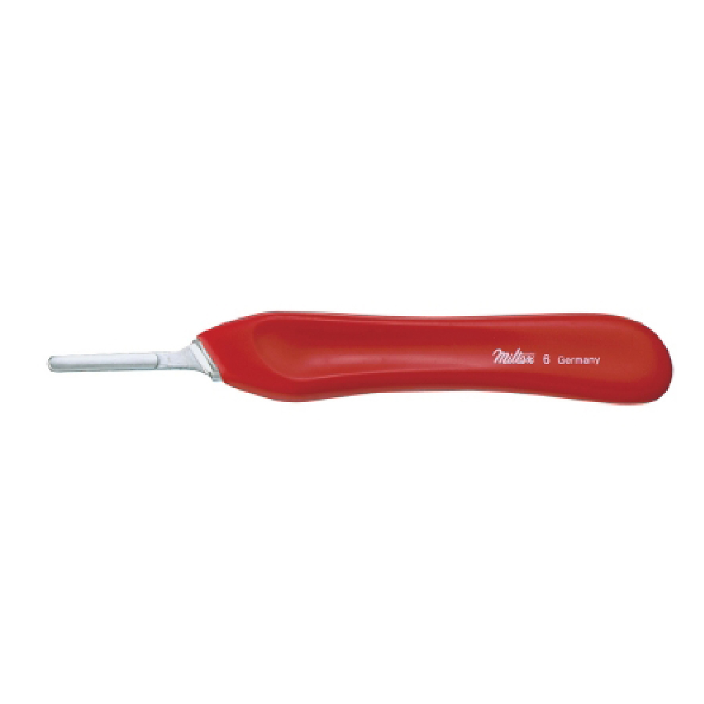 MILTEX® Scalpel Handle no.4 in plastic and stainless steel (Red)