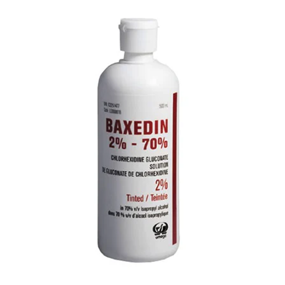 [410325] BAXEDIN Solution 2% chlorhexidine/70% alcool - Teintée - 500ml