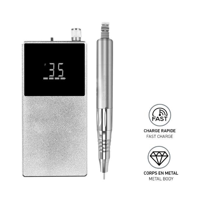 [4350] PODOCURE PRO-MAX + - Fraiseuse portative sans fil rechargeable 35K - Fil de pièce à main droit 48''