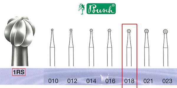 [21RS018] *BUSCH® Fraise en acier inoxydable (sphérique)