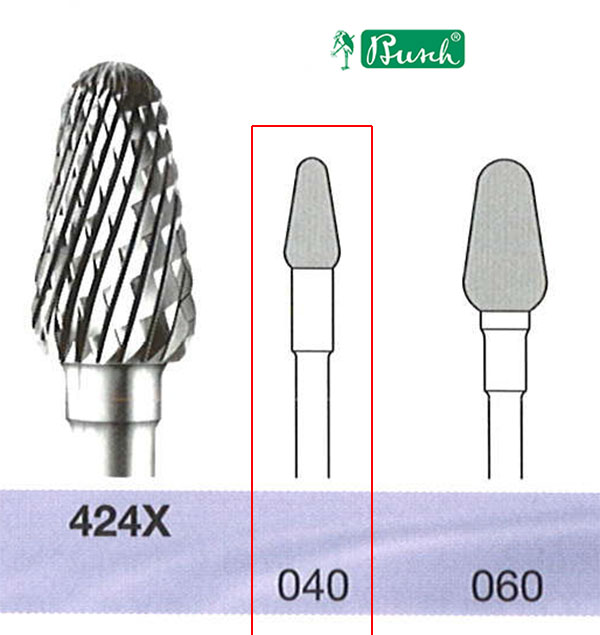 [2424X040] BUSCH® Carbide bur - Medium cross cut