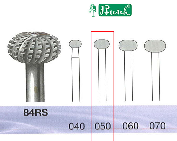 [284RS050] **BUSCH® Fraise en acier inoxydable (ovale)