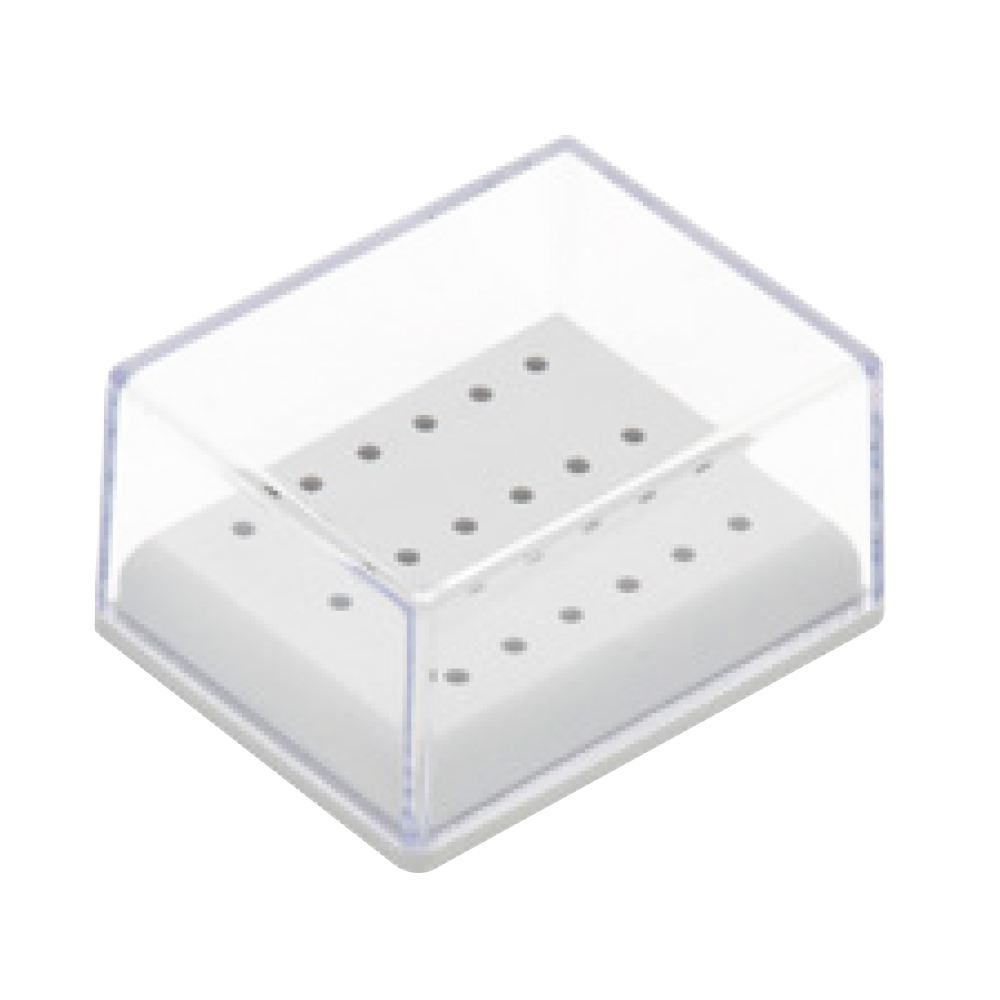 [2LS18HP] LARIDENT® Plastic bur holders (18 holes) Autoclavable Base only - High Lid