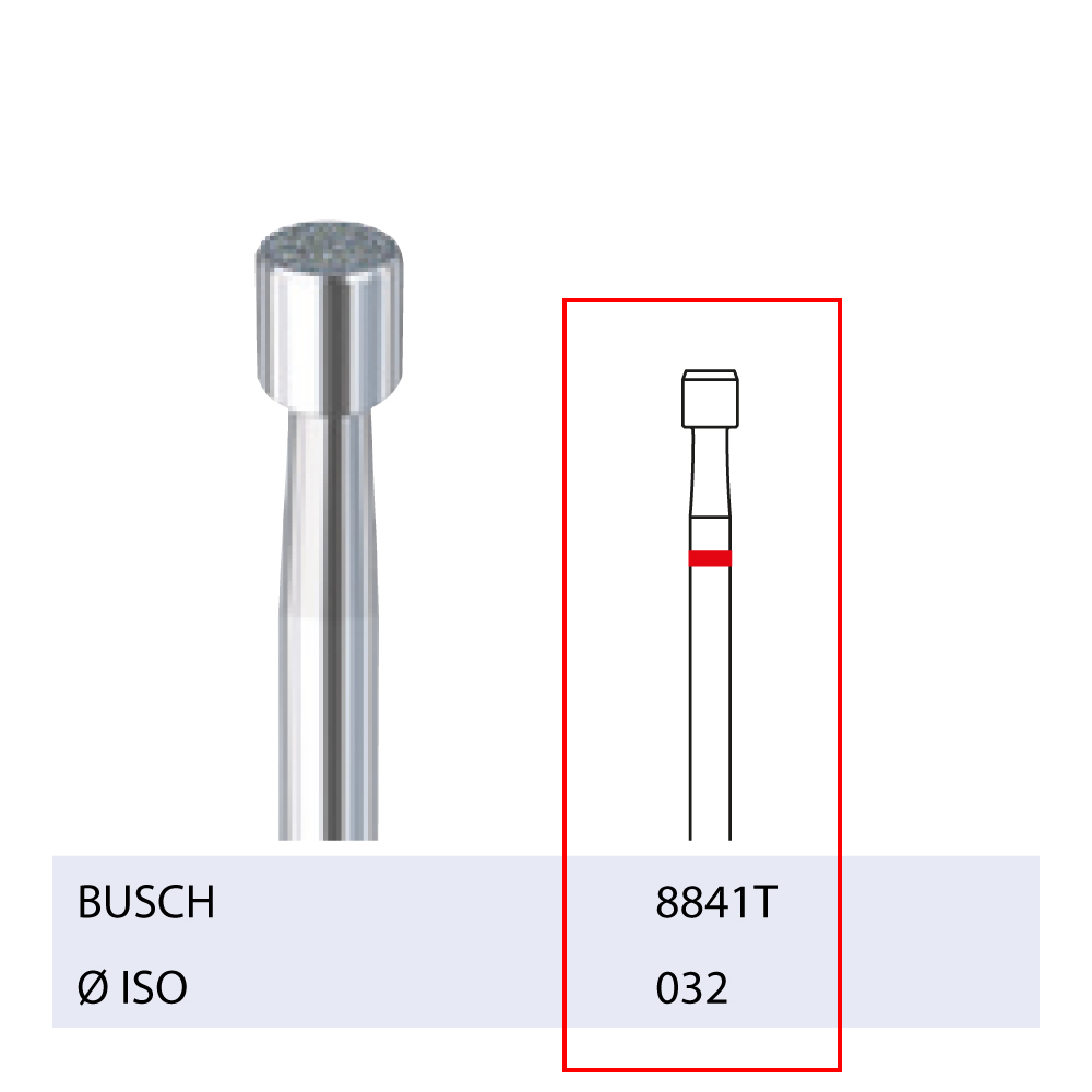 [28841T032] *BUSCH® Fraise en diamant - Grain fin (Top Grip)